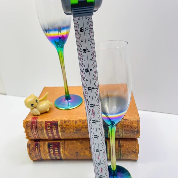 Artland Rainbow Iridecent Champagne Flutes - Picture 2 of 4